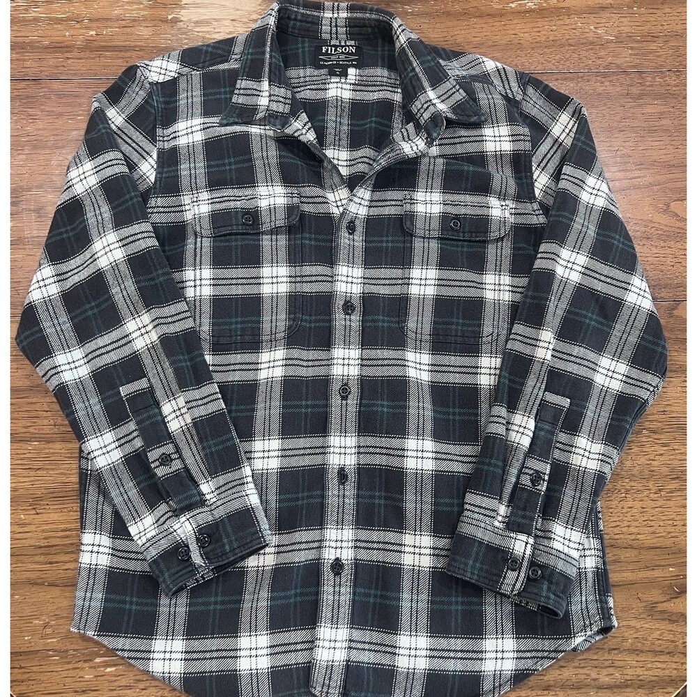 C.C. Filson Men’s Plaid Button Up Flannel, Size XL